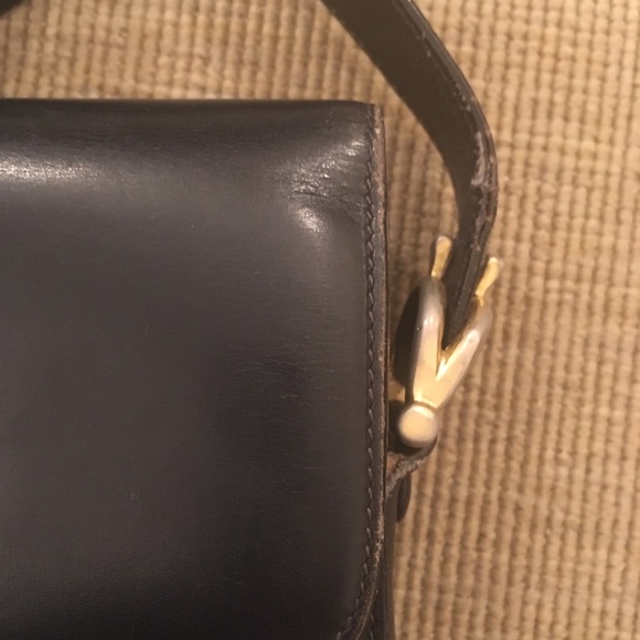 Celine classic / vintage box bag (navy leather) - Picture 8 of 8
